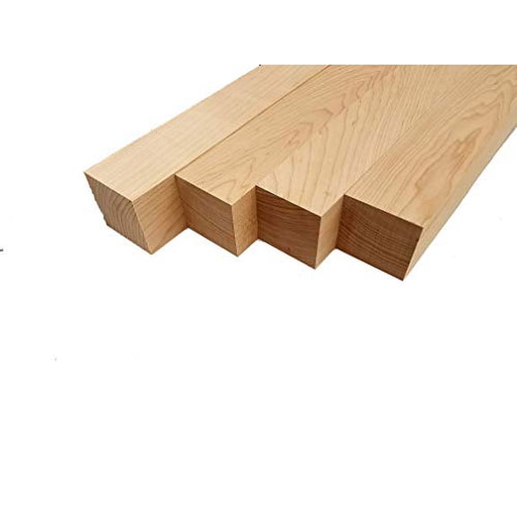 Hard Maple Lumber Turning Blank Squares - 2.5" x 2.5" x 30" (4 Pcs)