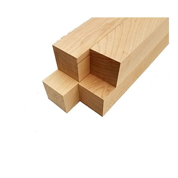 Hard Maple Lumber Turning Squares - 3" x 3" x 12" (4 Pieces)