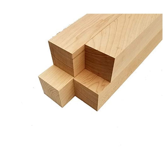 Hard Maple Lumber Turning Squares - 3" x 3" x 6" (4 Pieces)
