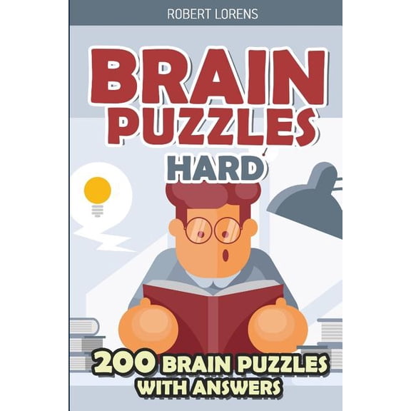 Hard Math and Logic Puzzles: Brain Puzzles Hard : Tapa Puzzles - 200 Brain Puzzles with Answers (Series #1) (Paperback)