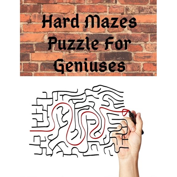 Hard Mazes Puzzle For Geniuses: the Great challenge, (Paperback)