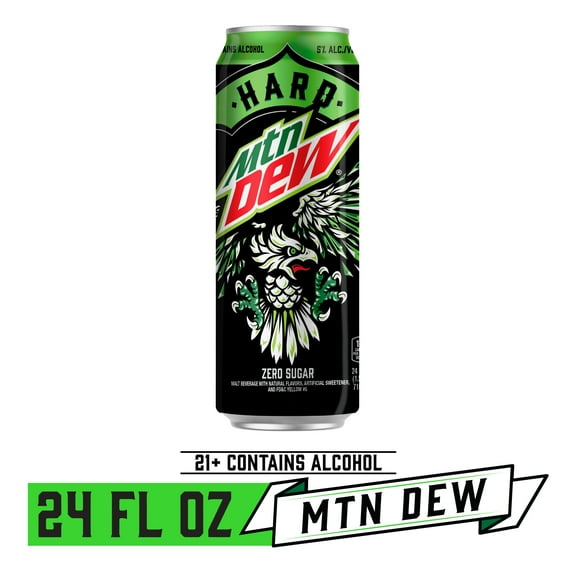 Hard Mountain Dew Original Malt Beverage, 24 fl. oz. Aluminum Can, 5% ABV