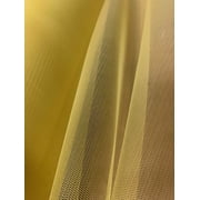 Burlap Fabrics Hard Net Crinoline Yellow - 58 to 60 Inch Wide Stiff Mesh Fabric Sold by the Yard