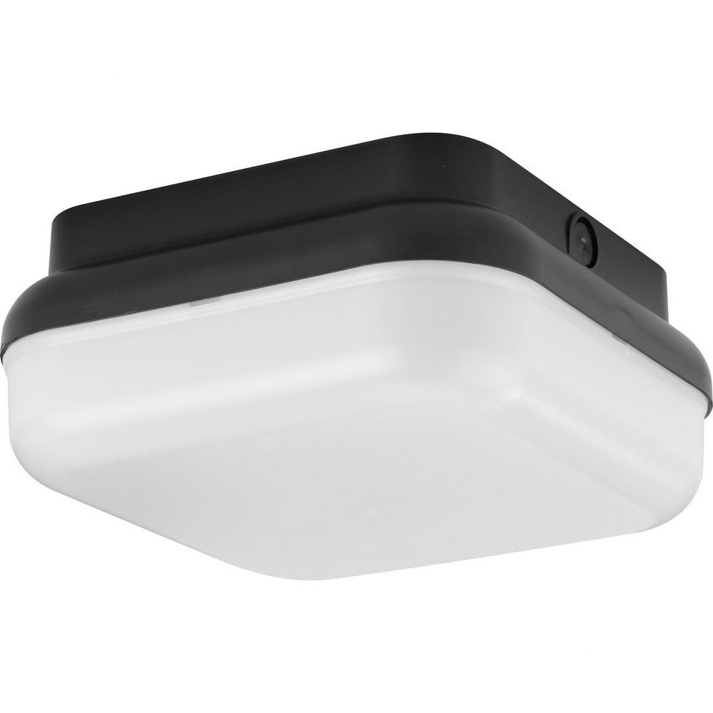 Black and White Glass LED Square Flush Mount Light