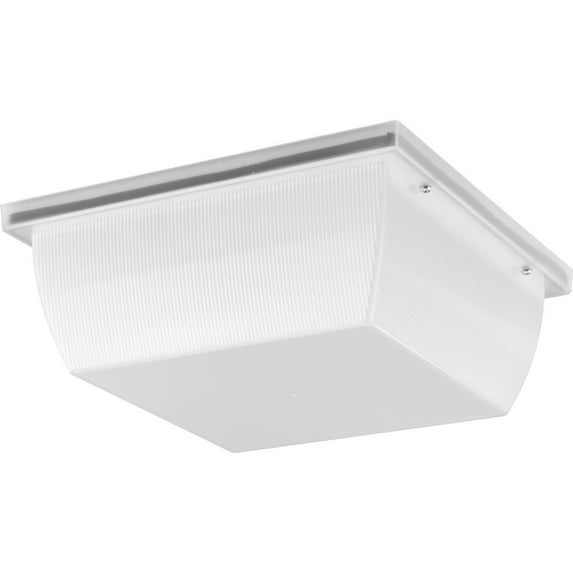 Hard Nox Collection White 12" Square Flush Mount Light