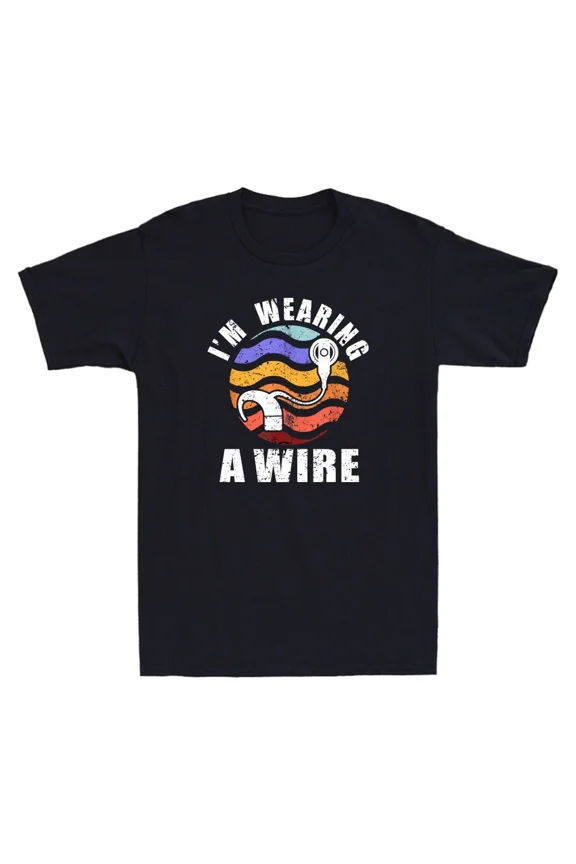 Hard Of Hearing Fun ASL Hearing Impaired I'm Wearing A Wire H37927 Unisex T-Shirt, Up to 5XL Available