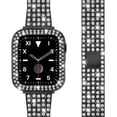thumbnail image 1 of Yepband Hard PC Bling Watch Case + Bling Diamond Jewelry Watch Band Compatible with Apple Watch Series 9 8 7 SE 6 5 4 3 45mm 44mm 41mm 38mm 40mm 42mm Women Metal Jewelry Bracele for iWatch Series, 1 of 12