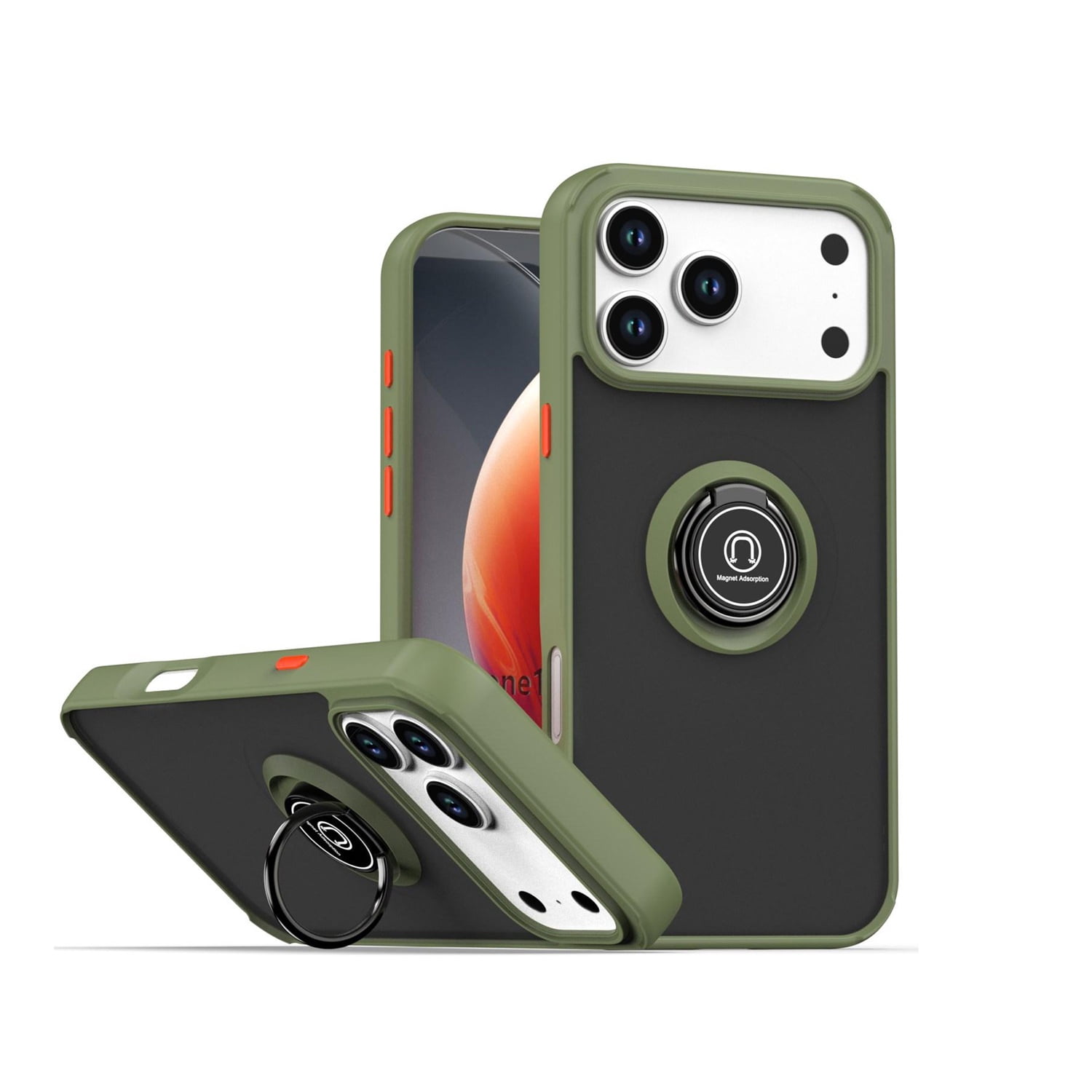 Hard PC Case with Soft TPU Border for iPhone 17 Pro Max -