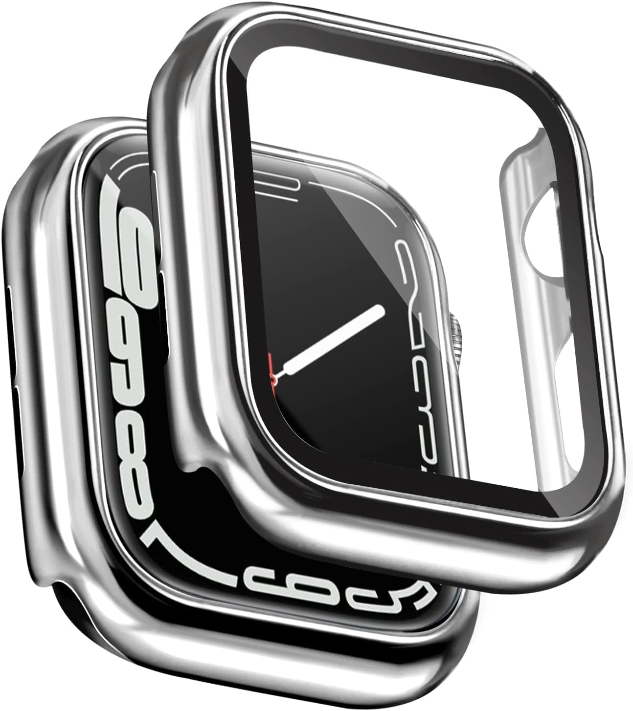 Hard PC Case with Tempered Glass Screen Protector Compatible with Apple