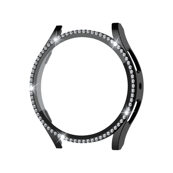 Hard PC Frame Cover with Rhinestones for Samsung Galaxy Watch 6 40mm Washable and Stylish Protects from Scratches