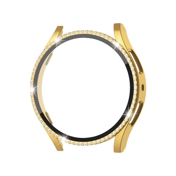 Hard PC Frame Cover with Rhinestones for Samsung Galaxy Watch 6 40mm Washable and Stylish Protects from Scratches