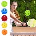 thumbnail image 1 of Hard PE Plastic Pickle Balls, Durable Crack Resistant Hollow Balls with Stable Flight & Rotation, Official Size Training & Competition Sports Balls for Outdoor Courts, 1 of 7