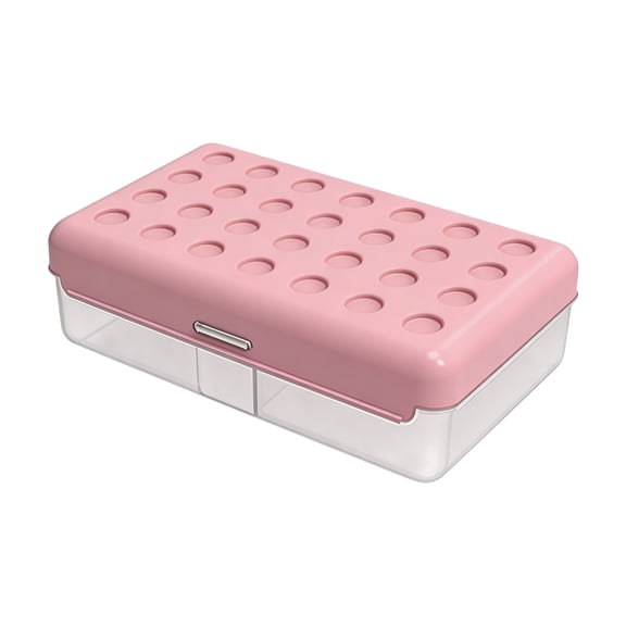 Hard Plastic Pencil Box High Capacity Stackable Pen Organiser Case for Pen Pencil Marker Rulers and Art Painting Tool