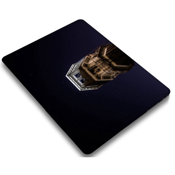 Hard Protective Shell Case Cover Compatible with Newest MacBook Pro 15" with Touch Bar Cable Tie Model: A1990 A1707 (Blue series A 0542)