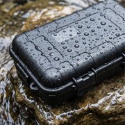 Hard Protective Storage Case, Waterproof Shockproof Dry Box with Custom Foam Interior, Portable Hard Shell Container for Outdoor Camping Survival Gear Storage, 8"x5"x2", Black
