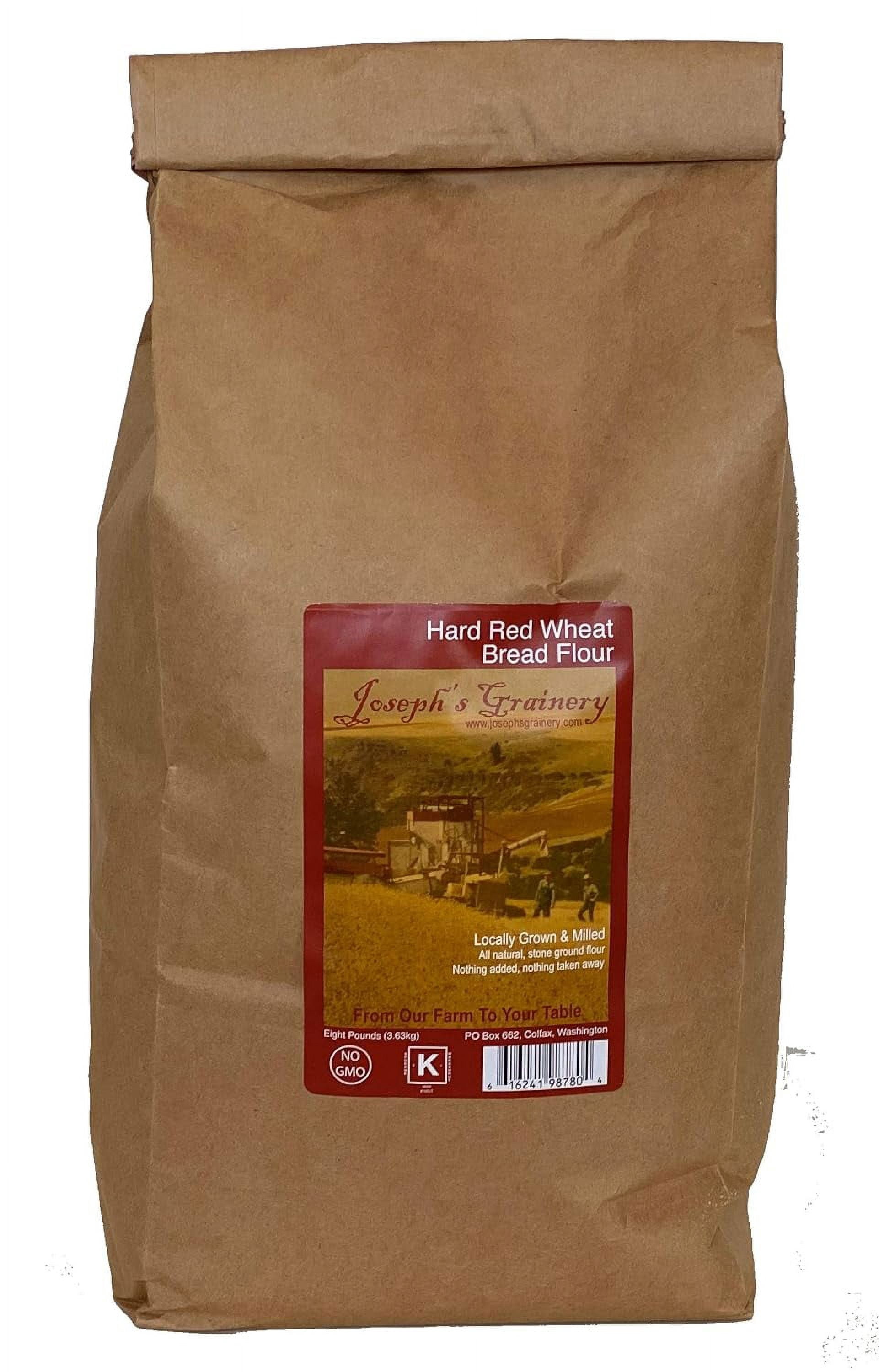 Hard Red Whole Wheat Flour,8 lbs, Freshly Ground Flour, NonGMO, Kosher