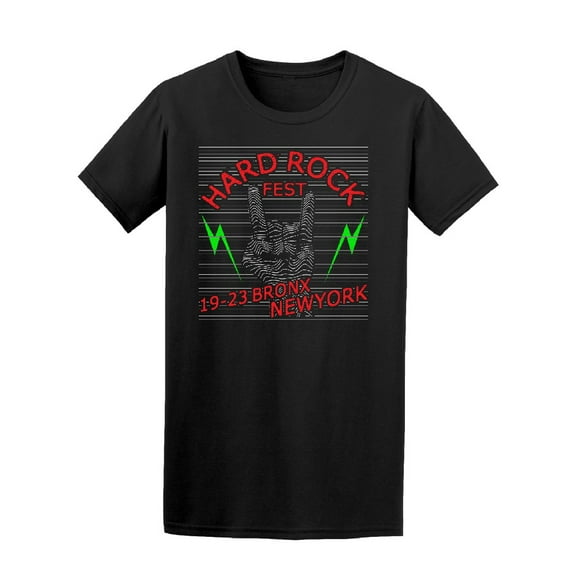 Hard Rock Fest Bronx New York T-Shirt Men -Image by Shutterstock, Male Small