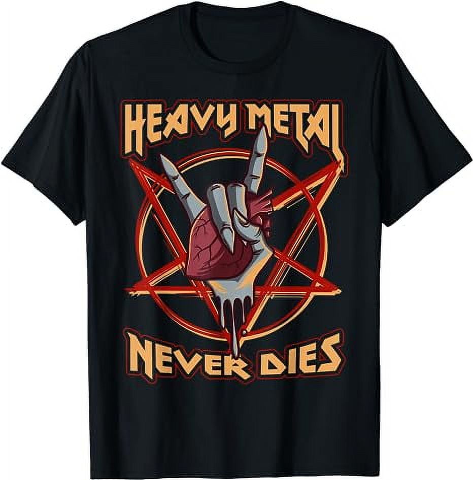 Hard Rock Heavy Metal Never Dies T-Shirt - Walmart.com