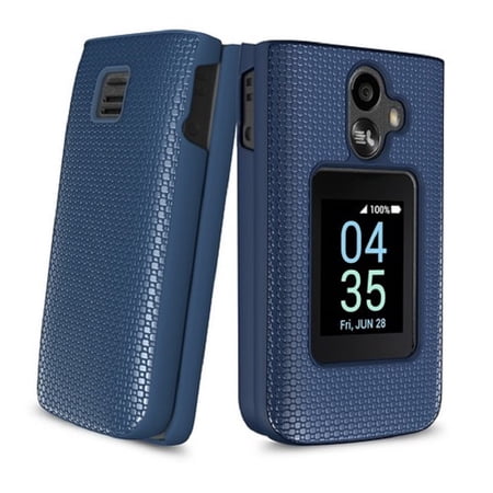 Hard Rugged Case for TCL Flip 3, Hard Shell Protective Cover Case (Blue)