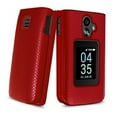 thumbnail image 1 of Hard Rugged Case for TCL Flip 3, Hard Shell Protective Cover Case (Red), 1 of 5