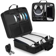 Hard Shell Carrying Case Compatible with PS5 Slim, Travel Bag for PlayStation 5 Slim Disk Digital Edition, Games, Headset and Gaming Accessories