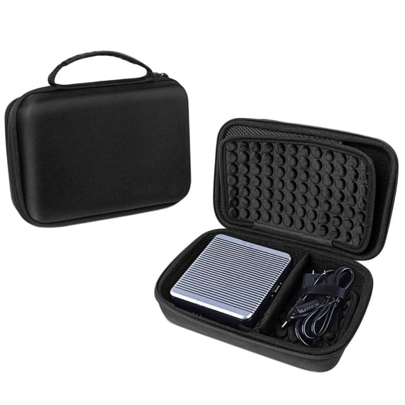 Hard Shell Carrying Case for Mini PC, Water-Resistant Travel Bag Protective Cover EVA Bag with Custom Foam & Cable Pocket for Portable Computer & Accessories