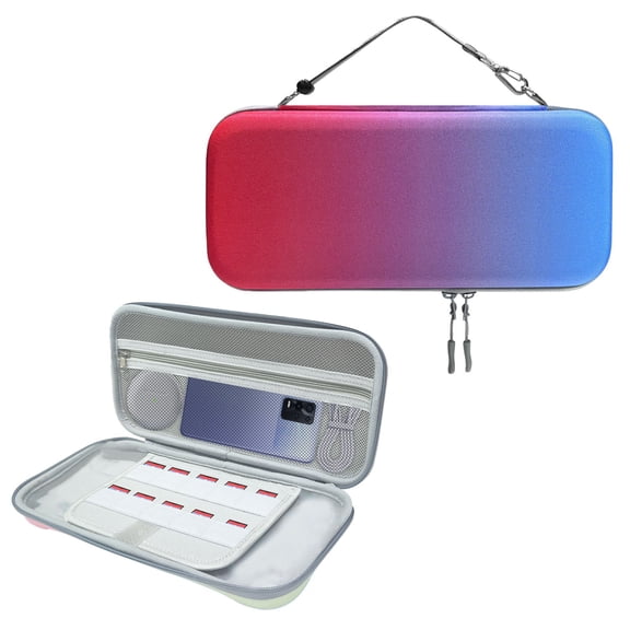 Hard Shell Carrying Case Portable Travel Case with 10 Game Card Slots & Accessories Storage, Protective Durable Lightweight Carry Bag for Console, Games, Charger More