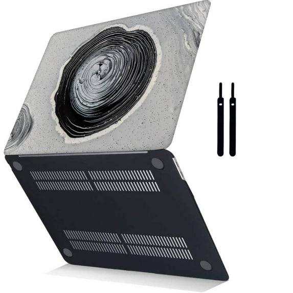 Hard Shell Case Compatible with 2019 2018 2017 2016 Rel. Newest MacBook Pro 15" with Cable Tie Model: A1990 A1707 Rose series 0144