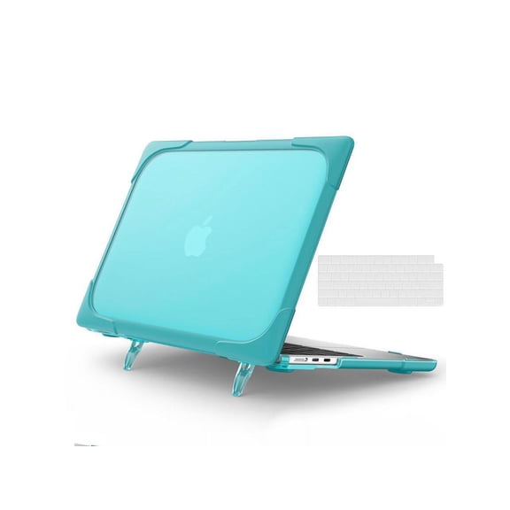 Hard Shell Case for MacBook Air 13.6 Inch 2022 Model A2681 with M2 Chip & Touch ID, Heavy Duty Protective Cover with Kickstand & Transparent Keyboard Cover