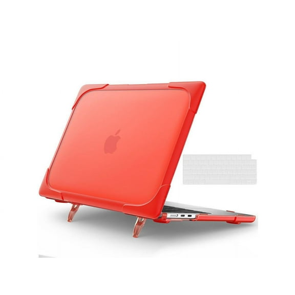 Hard Shell Case for MacBook Air 13.6 inch 2022 2023 2024 Release A3113 M3 A2681 M2, Protective Cover with Stand and & Transparent Keyboard Cover