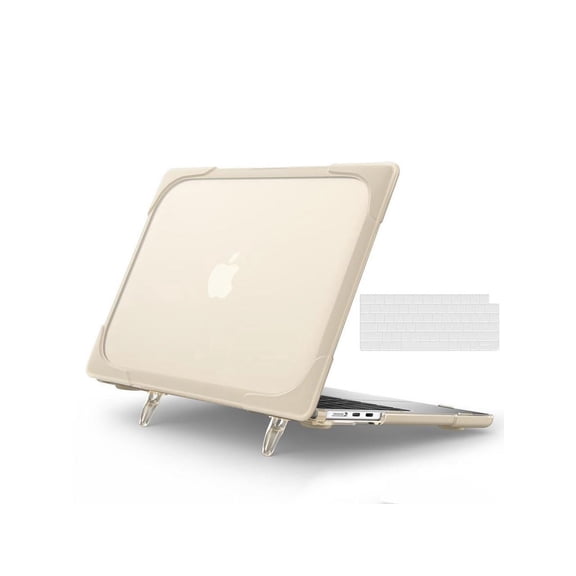 Hard Shell Case for MacBook Air 13.6 inch 2022 2023 2024 Release A3113 M3 A2681 M2, Protective Cover with Stand and & Transparent Keyboard Cover
