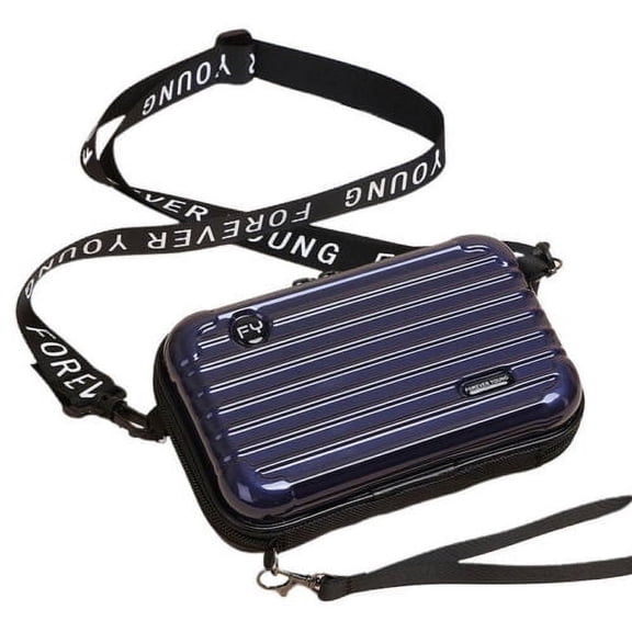 Hard Shell Cosmetic Bag Women Mini Suitcase Shape Crossbody Bag Shoulder Bag