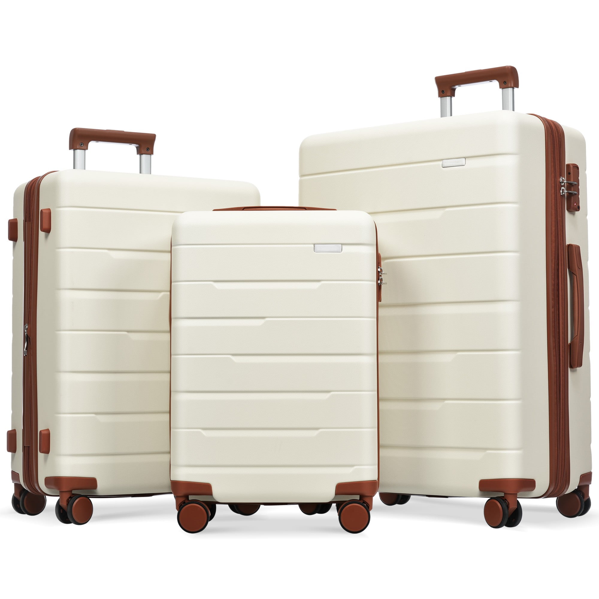 Hard Shell Expandable Luggage Sets, 3 Piece Suitcase Set with Spinner