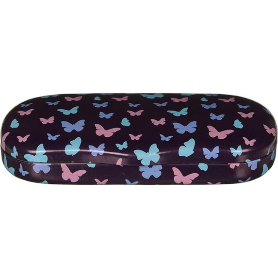 Hard Shell Eyeglass Case Clamshell For Boy Girl Small Frames, Reading Glasses Butterfly