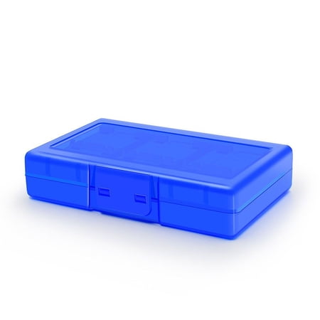 Hard Shell For Nintendo Switch Game Card Box Portable Organizer Case Cartridge Storage Game Card Holder 24 in 1 BLUE