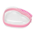 thumbnail image 1 of Hard Shell Heart Storage Bag Zipper Makeup Case for Women Multifunctional Travel Toiletry Organizer for Cosmetics and Home Storage Pink, 1 of 8