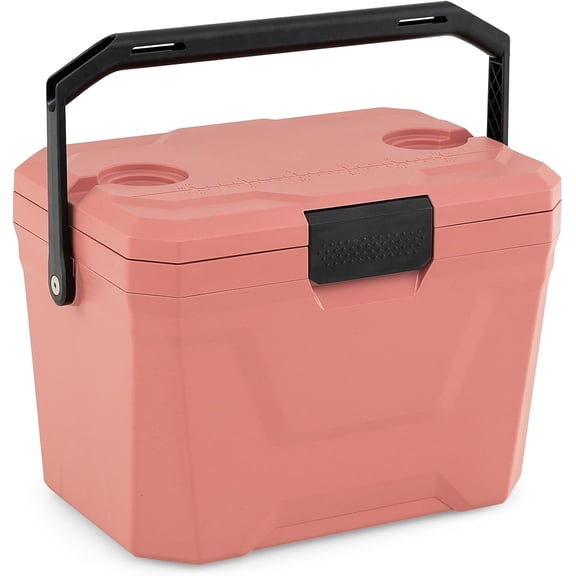 Hard Shell Insulated Cooler | 3-Day Ice Retention with Cup Holders & Drain Plug
