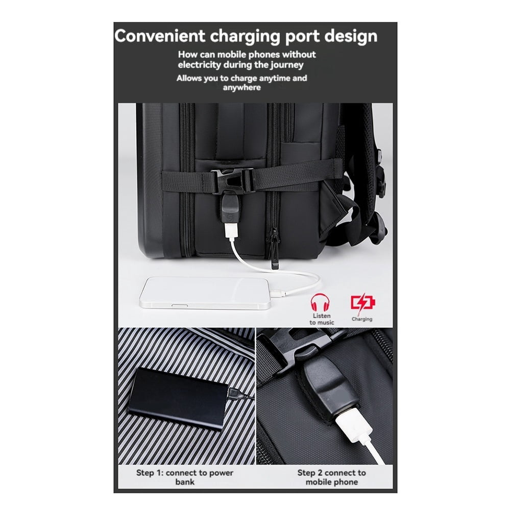 Hard Shell Laptop Backpack for Men Business Travel Backpacks with USB ...