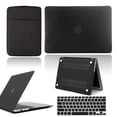 thumbnail image 1 of Hard Shell Laptop case+Sleeve Bag+Keyboard Cover - for Apple MacBook Air Pro Retina 11 12 13 15&New Air13/Pro 13 15 Touch Bar (Black,12 inch (A1534)), 1 of 7