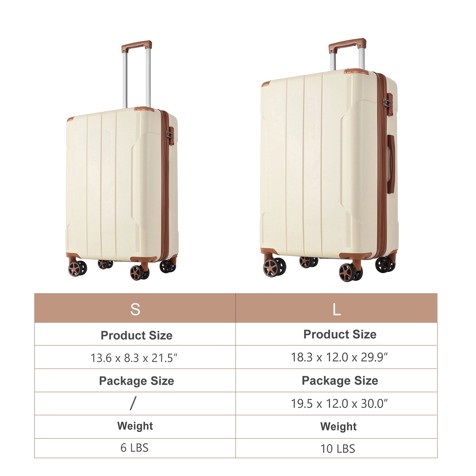 Hard Shell Luggage Hardshell ABS Luggage Sets 2 Piece Suitcase Set Expandable with TSA Lock Spinner Wheels for Men Women,Carry On Hard Shell Luggage