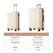 Hard Shell Luggage Hardshell ABS Luggage Sets 2 Piece Suitcase Set Expandable with TSA Lock Spinner Wheels for Men Women,Carry On Hard Shell Luggage