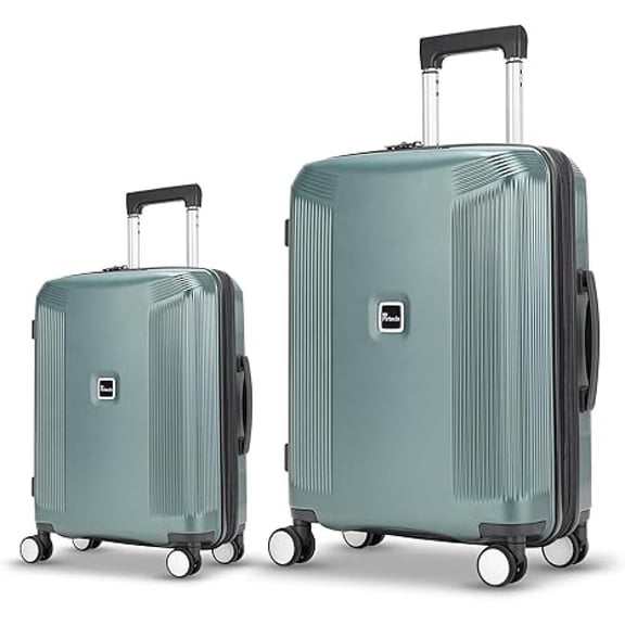 Hard Shell Luggage Set 20"+28", 2 Piece PC Suitcase with TSA Lock - Quiet Spinner Wheels