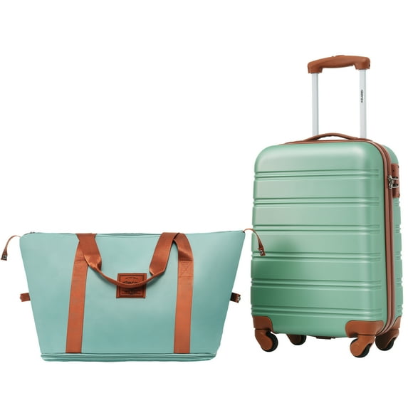 Hard Shell Luggage Sets 20 inch + Bag Spinner Suitcase with TSA Lock Lightweight