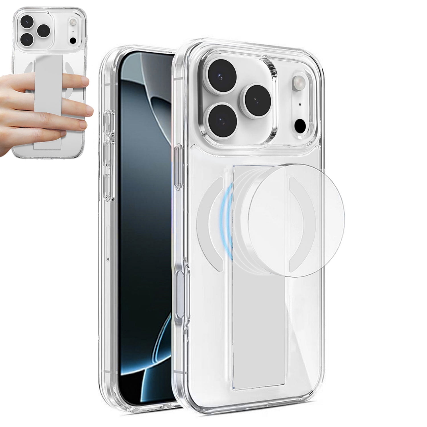 Hard Shell MagGrip Case for iPhone 17 Pro Max - Transparent