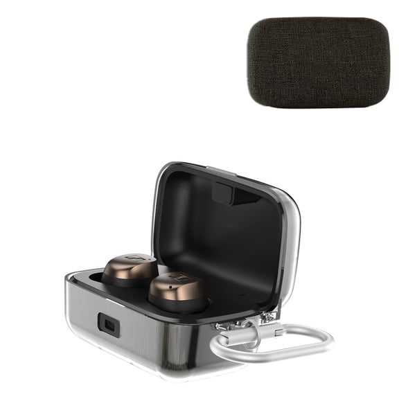Hard Shell PC Protective Case for Sennheiser Momentum True Wireless 3 & 4 Headphones, Shockproof Drop-Resistant Earbuds Cover with Carabiner Hook & Anti-Scratch Design