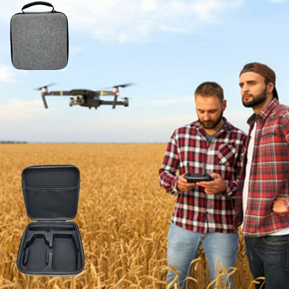 Hard Shell Portable Drone Travel Carrying Bag, Scratch-Resistant Waterproof Protective Storage Box, Lightweight Shockproof Case Compatible with Most Foldable Drones, Gray Outdoor Carrying Bag