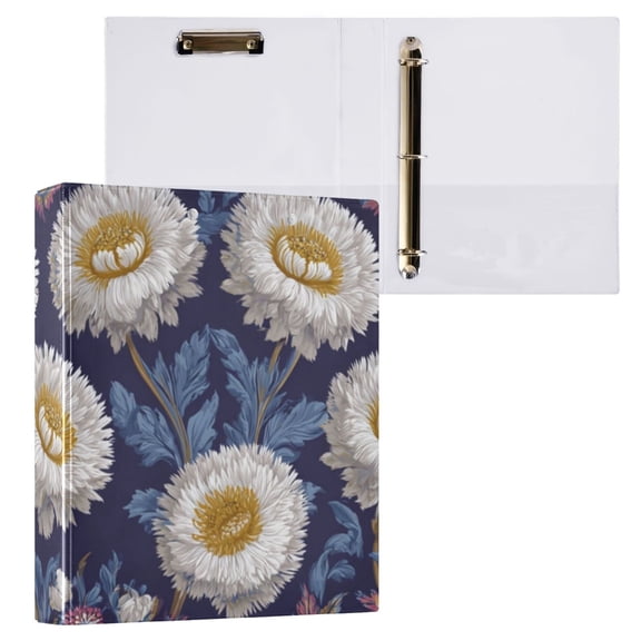 Hard Shell Ring Binder With Clip Holds 200 Sheets Office Home Organization Antique Style