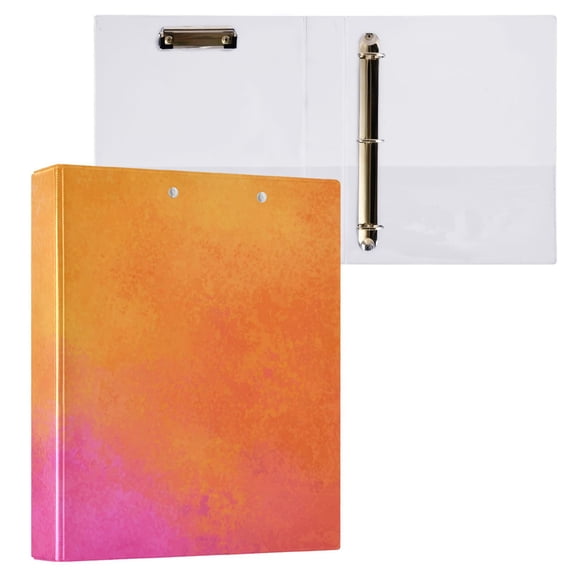 Hard Shell Ring Binder With Clip Holds 200 Sheets Office Home Organization Dye Painting