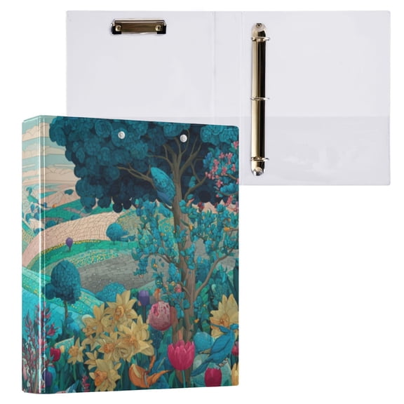 Hard Shell Ring Binder With Clip Holds 200 Sheets Office Home Organization Easter Egg