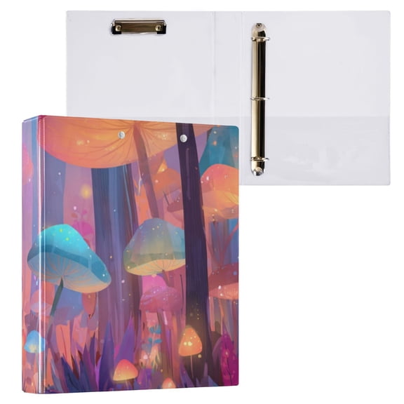 Hard Shell Ring Binder With Clip Holds 200 Sheets Office Home Organization Featuring A Hidden Fairy House